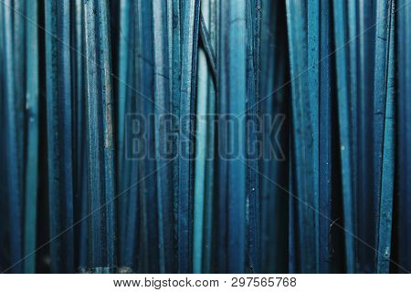Wire Fiber Hair By Cable Trace Blue Wood Steel