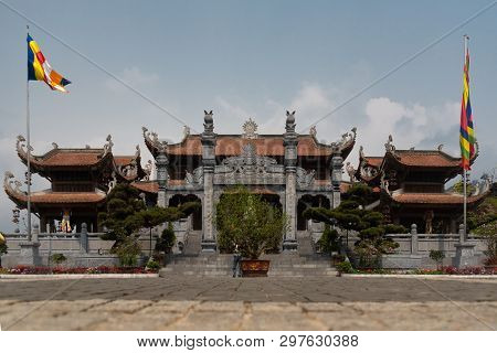 Sapa Vietnam Pagoda At Fansipan In Morning.fansipan Is The Highest Mountain In The Indochinese Penin