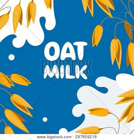 Realistic Oat Bunch, Yellow Sereals For Backery, Flour Production Design. Vector Wheat Ears Spikelet
