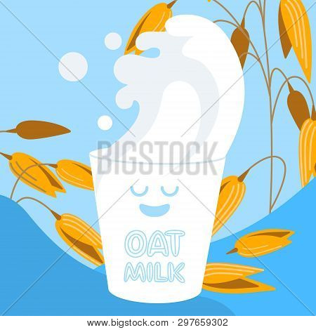 Realistic Oat Bunch, Yellow Sereals For Backery, Flour Production Design. Vector Wheat Ears Spikelet