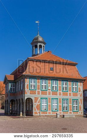 Historic Town Hall On The Market Square Of Boizenburg, Germany