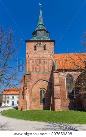 Church Tower Of The Marienkirche In Boizenburg, Germany