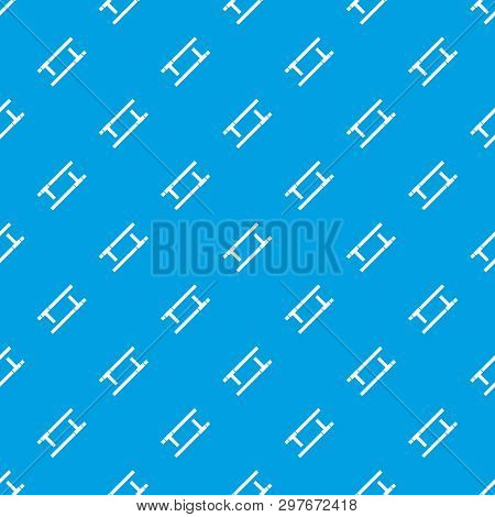 Tonfa Pattern Repeat Seamless In Blue Color For Any Design. Geometric Illustration