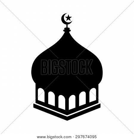 Mosque Icon Isolated On White Background, Mosque Icon Vector Image, Mosque Dome Icon Vector, Mosque 