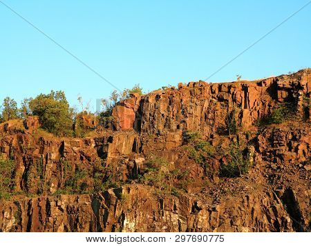 Mountain Rock Formation - Famous Snake Hill Mountain Top Rock Formation At Laurel Park In Secaucus, 
