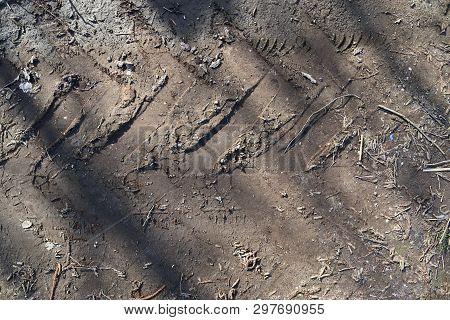 Close Up Of An Griculture Ground Surface With High Details In High Resolution