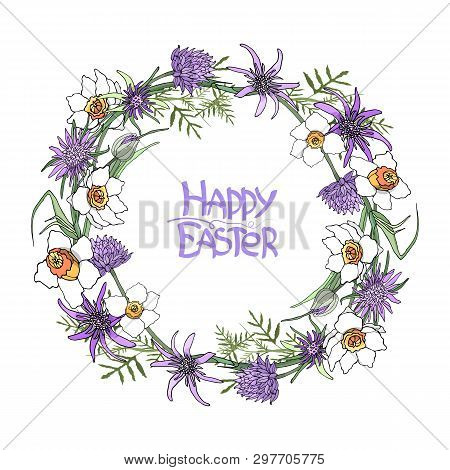 Floral Set. Summer And Spring Isolated Garden Flowers.