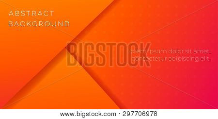 Geometric Abstract Orange Background For Landing Page Design Vector Template