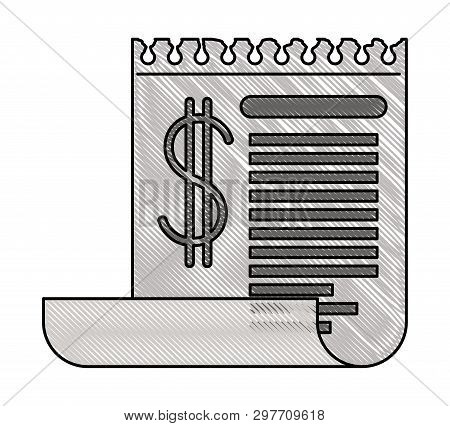 Receipt Shet Isolated Icon Vector Illustration Design