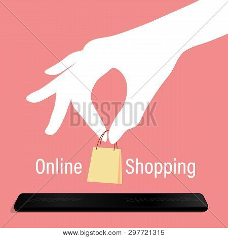 Online Shopping Credit Card Mobile Payment Vector