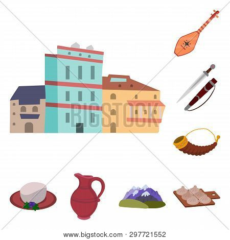 Vector Design Of Caucasus And Traditions Icon. Set Of Caucasus And Attributes Stock Symbol For Web.