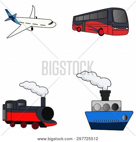 Transport Set Illustration Isolated On White Background