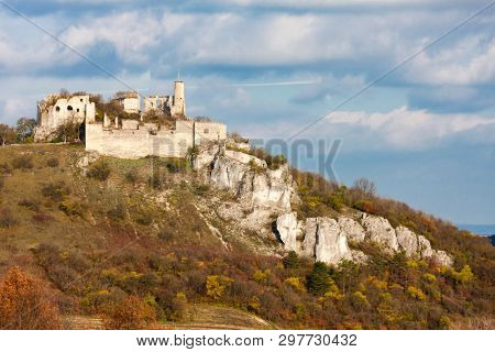 Falkenstein Castle in autumn, Austria