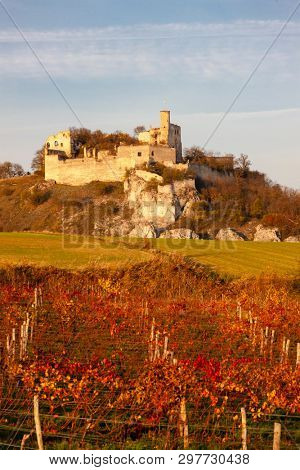 Falkenstein Castle in autumn, Austria