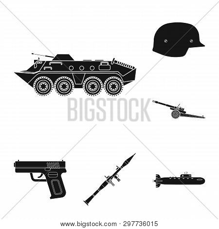 Vector Design Of Weapon And Gun Sign. Set Of Weapon And Army Vector Icon For Stock.