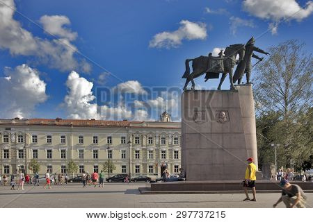 Monument To Grand Duke Gediminas. Besides Being The Founder Of Vilnius And Trakai, Gediminas Was Als