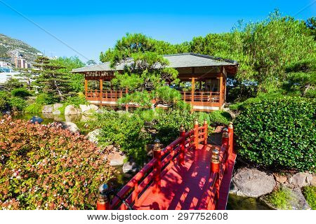 Japanese Garden Or Jardin Japonais Is A Municipal Public Park In Monte Carlo In Monaco