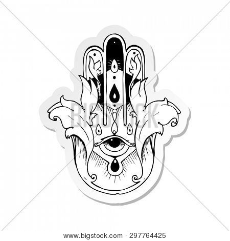 sticker of a hamza tattoo symbol