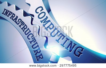 Computing Infrastructure - Mechanism Of Metallic Gears. 3d.