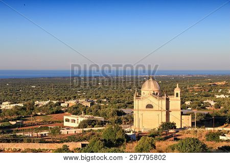 Apulia Landscape, Italy. Church Of Madonna Della Grata.