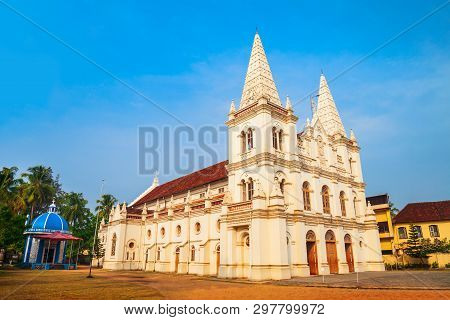 Santa Cruz Basilica Or Roman Catholic Diocese Of Cochin Church Located In Fort Kochi In Cochin, Indi