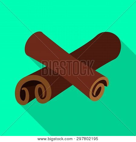 Vector Illustration Of Cinnamon And Stick Icon. Set Of Cinnamon And Ingredient Vector Icon For Stock