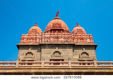 Vivekananda Rock Memorial On The Small Island In Kanyakumari City In Tamil Nadu, India