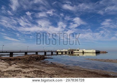 Malmo, Sweden - April 20, 2019: The Historic Ribersborgs Kallbadhus, An Outdoor Bathing Establishmen