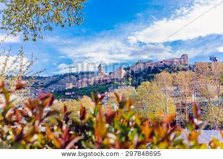 Narikala Fortress Above The Old Town Of Tbilisi, Georgia.