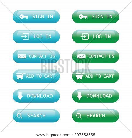 Modern And Useful Web Button.set Of Important Web Button Drawing By Illustration