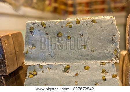 Traditional Eastern Halvah  A Sweet Confection Made With Tahini Sesame Paste