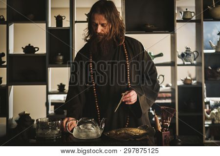 Tea ceremony is perfomed by tea master