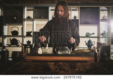 Tea ceremony is perfomed by tea master