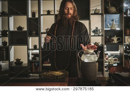 Tea ceremony is perfomed by tea master