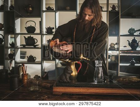 Tea ceremony is perfomed by tea master