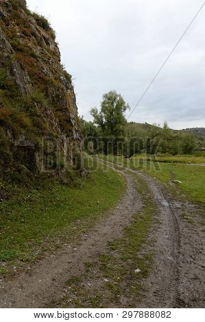 Mountain Village Generalka Altai Territory In Western Siberia. Russia