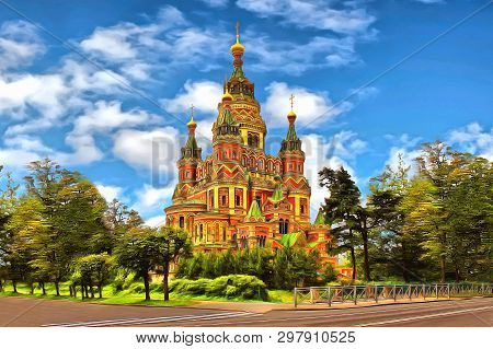 Cathedral Of Saints Pyotr And Pavel In Peterhof