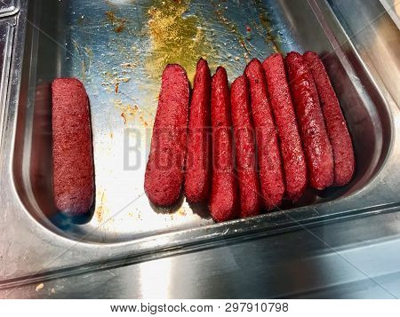 Sucuk Turkish Traditional Sujuk Food For Sale.