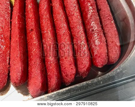 Sucuk Turkish Traditional Sujuk Food For Sale.