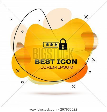 Black Password Protection And Safety Access Icon Isolated On White Background. Lock Icon. Security, 