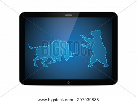 Stock Market Bull And Bear Tablet