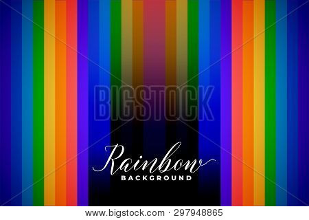 Abstract Rainbow Color Lines Background Vector Illustration