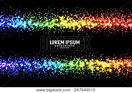 Abstract Rainbow Color Glitter Background Vector Illustration