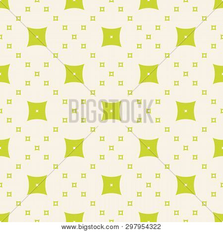 Green Geometric Seamless Pattern. Bright Colorful Funky Summer Background. Simple Repeatable Vector 