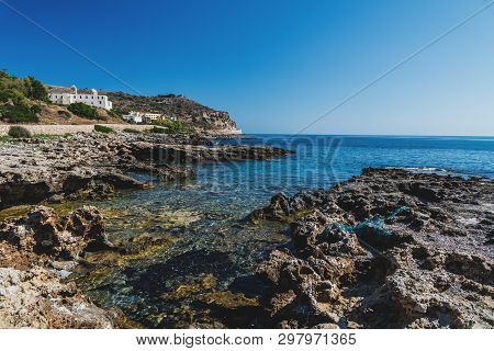 Gonia Odigitria Monastery  In Crete In Sunny Day