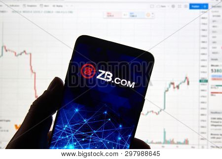Montreal, Canada - April 26, 2019: Zb.com Cryptocurrency Exchange Logo And Application On Android Sa