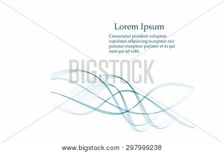 Abstract Vector Background, Transparent Waved Lines For Brochure, Website, Flyer Design.