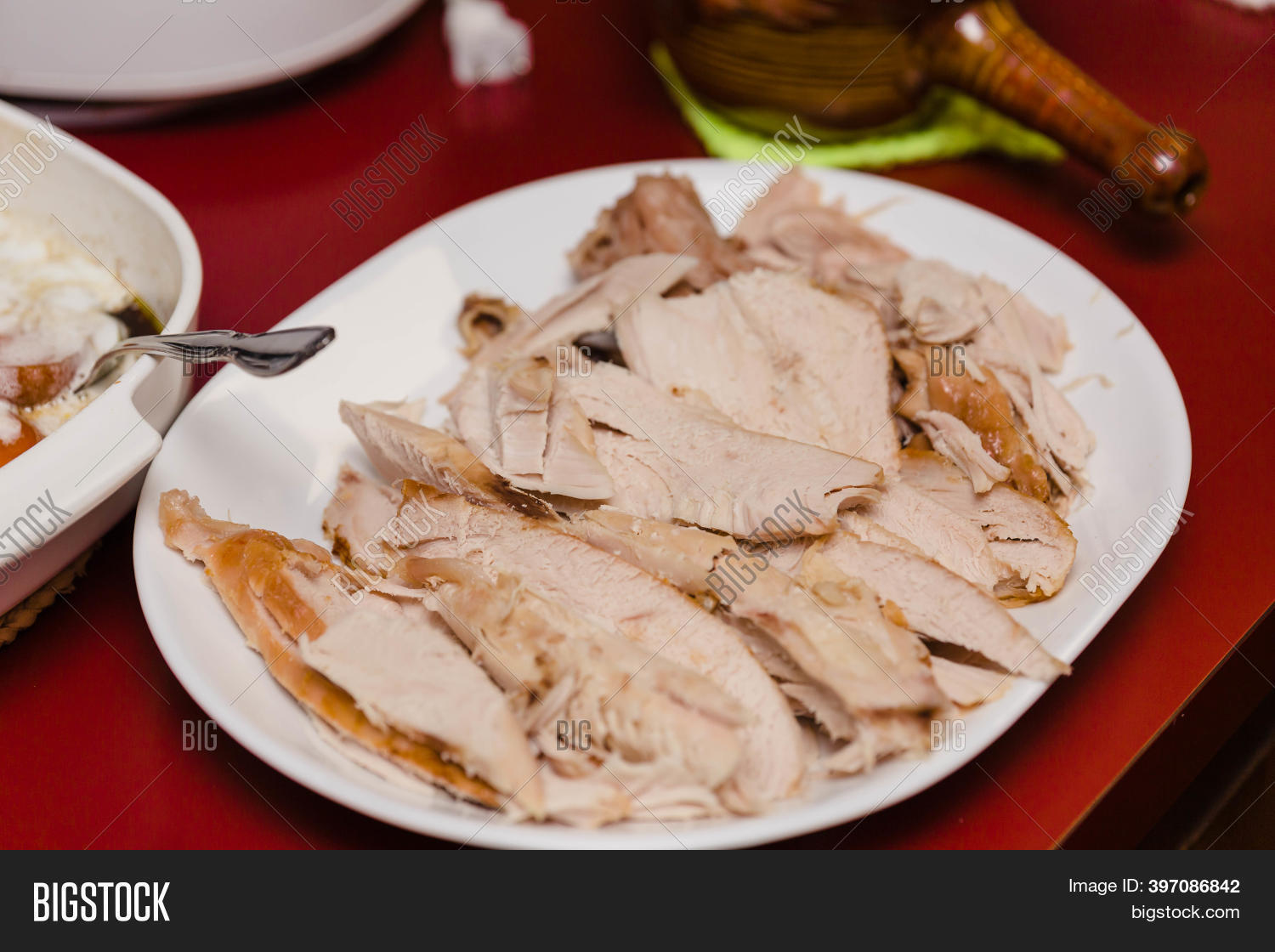 Plate Sliced Turkey Image & Photo (Free Trial) Bigstock
