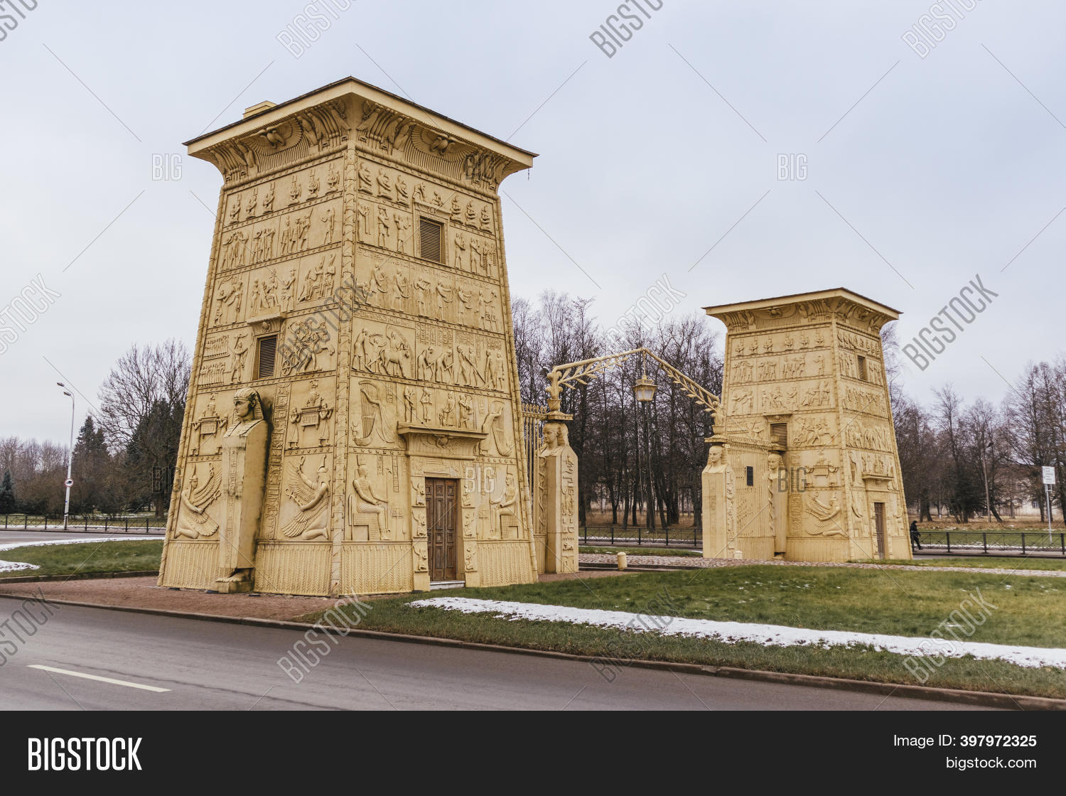 Egyptian Gate Facade Image & Photo (Free Trial) Bigstock
