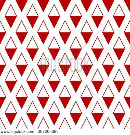 Diamonds, Rhombuses, Lozenges, Tiles Seamless Pattern. Folk Ornament. Ethnic Ornate. Geometric Image